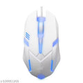.Wired Optical Gaming Mouse | 2400 DPI Sensor | 4 Durable Buttons | Multicolour Backlight White