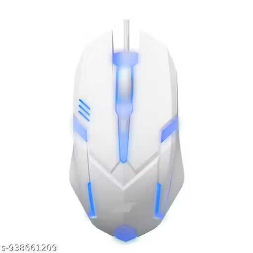 .Wired Optical Gaming Mouse | 2400 DPI Sensor | 4 Durable Buttons | Multicolour Backlight White