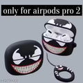 SALE sale Cartoon Venom AirPods Pro 2 Case – Shockproof Silicone Case with Carabiner