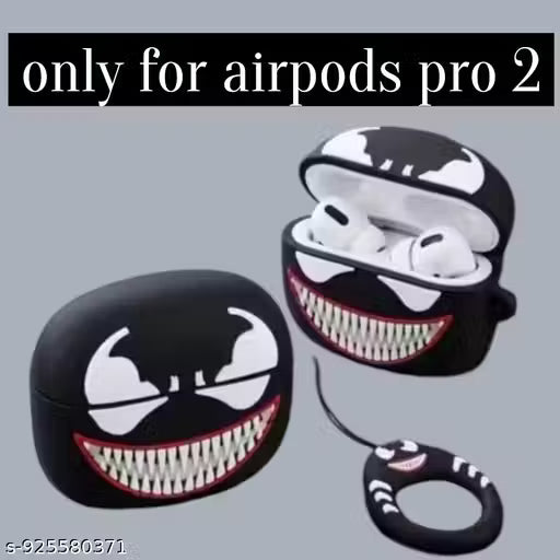 SALE sale Cartoon Venom AirPods Pro 2 Case – Shockproof Silicone Case with Carabiner