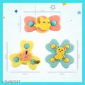 Set of 3 Baby Suction Spinner Fidget Toys | Bath & High Chair Toys for Kids
