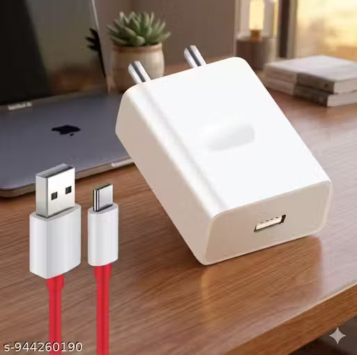 33W SuperVOOC Fast Charger with Type-C Cable Included, 4A High-Speed VOOC/Dart/Warp/Dash Charging Adapter for Android Devices, Travel Charger (White)