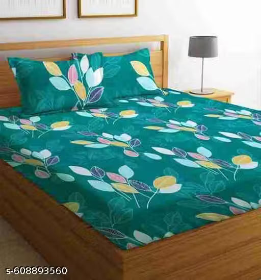 attractive supersoft flate double bedsheet with 2 pillow covers