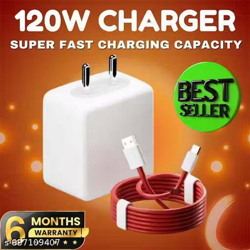 120 Watt Ultra-Fast Charger; 120-Watt Wall Powerr Adapter; 120 Watt Fast Charging Mobile Charger, Compatible With Supports Supervooc,