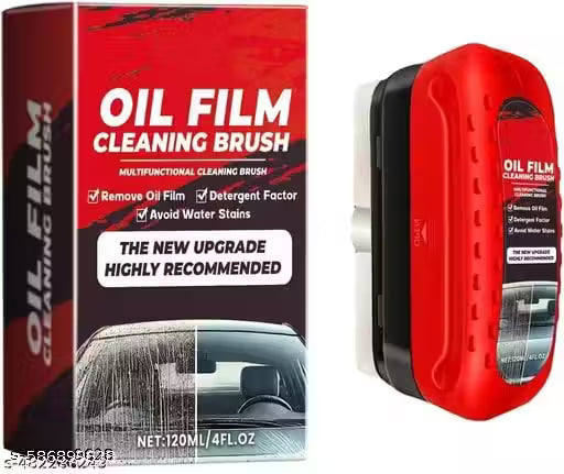 Automotive Oil Film Cleaning Brush, Glass Cleaning Board, Car Glass Oil Film Removal Cleaner, Powerful Windshield Cleaner & Oil Film Remover,