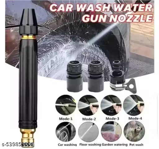 Water Spray Gun for Car Wash Bike Washing Gun for 1/2" Hose Pipe High Pressure Water Gun Nozzle Adjustable Car Washer Gun Brass Jet Water