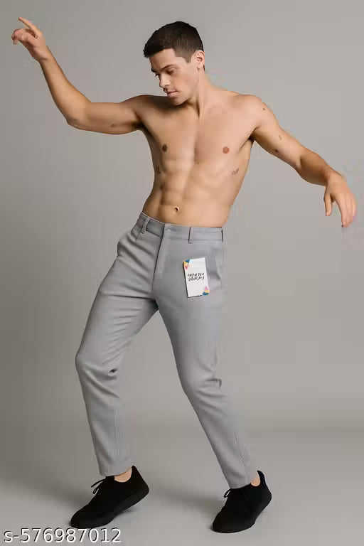 SILVER pant for men| trouser for men| lycra pant for men