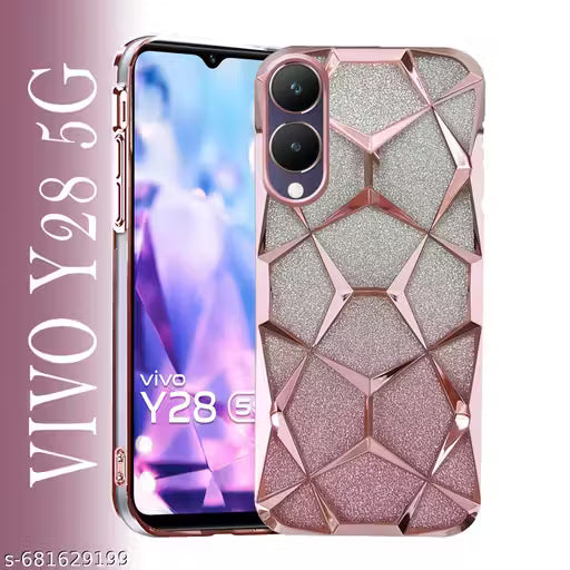 Vivo Y28 5G Premium Glitter Armor Back Cover | Shockproof Protective Case