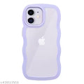 Apple iPhone 11|Cute Curly Wave Frame Clear Case for Transparent Soft Silicone TPU Bumper Shockproof