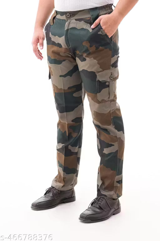 Men's Regular Fit Military Cargo for men Relaxed and Regular Fit Cargo Pants For Men trousers for men new trackpant for men best trouser for mens cotton blend trendy trouser for mens Army print track pant