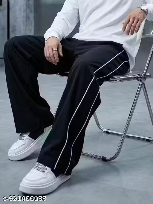 Trendy Trousers For Summer II 2 Pipping New Design II Gym Track Pant II For Men & Women