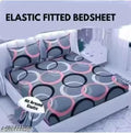 1 Fitted Bedsheet with Elastic Bedsheet Platinum Printed Bedsheets Double King Size Bedsheets with 2 Pillow Covers
