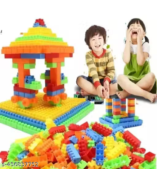 60+ Pcs Children's Assembling Toys Plastic Building Blocks Creative Educational Toys