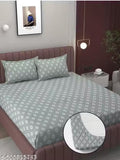 220 TC Cotton Contrast Pillow Elastic Fitted Bedsheet| Cotton bedsheet| trending bedsheet| summer bedsheet|