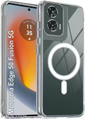 CASE Back Cover for Moto Edge 50 Fusion, MOTOG 96, MOTO G 85, (Transparent, Magsafe, Pack of: 1)