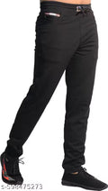 Men's Solid Track Pants with Drawstring & Pockets | YaseerTracks
