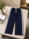 Men Solid Trousers Navy Blue