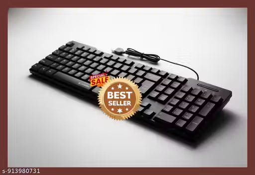 Premium Wired USB Keyboard with Numeric Keypad – Full Size Silent Typing Keyboard for PC, Laptop & Office Use