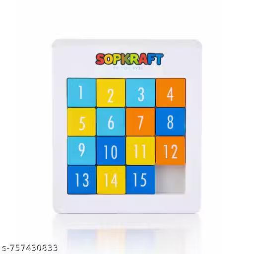 Sopkraft Shape Game Puzzle Educational Magnetic Sliding Number Puzzle for Kids (Plastic Board Game)