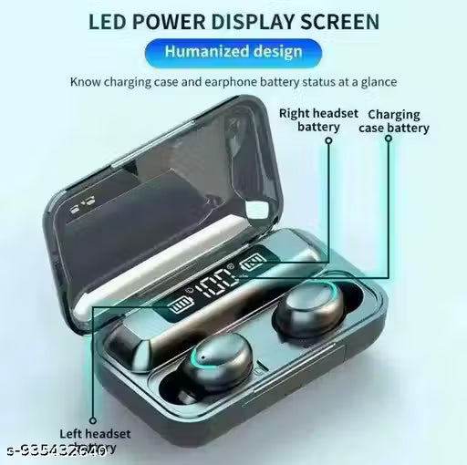 TWS Bluetooth Earbuds with LED Display Wireless Earphones Deep Bass Stereo Sound Mini Earbuds with Charging Box