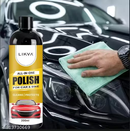 All-in-One Polish for Bike & Car Shiner | 200ml Easy-Wipe Formula (Pack of 1)