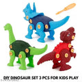 Dinosaur Toys with Screwdrivers for Kids Pack of 3 DIY Take Apart Dinosaur Toy Figure Toy Dino Kids Building Learning Toys