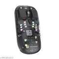 Portronics Toad 5 Transparent Bluetooth Mouse with 2.4 GHz & BT 5.3 Dual Wireless, Rechargeable, RGB Lights