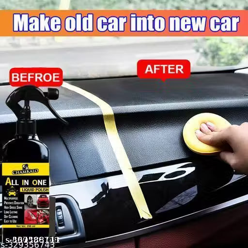 Chamkalo All In One Liquid Polish ,Car Polish , Dashboard Polish , Polish / Bike Polish , Interior Polish , High Gloss ,Long Lasting ,Spray Polish (250 ml)