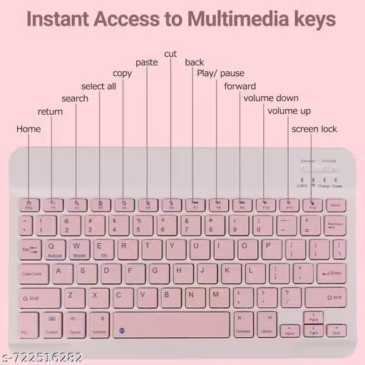 SKYVILLA™ Slim Wireless Keyboard & Mouse Combo | Ultra-Thin Silent Keyboard with Ergonomic Mouse for Laptop, PC & Tablet