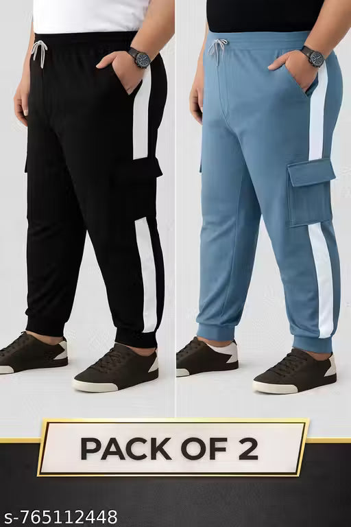 Men’s Cargo Track Pants | Premium Stretchable Side Stripe Joggers | Stylish Gym Wear, Sports Wear & Casual Lower for Men
