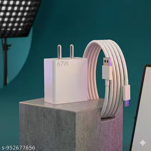 67 Watt Fast Charger, 4A Wall Fast Charging Mobile Charger With Detachable Cable Supports Supervooc, Vooc, Superdart, Dash, Warp