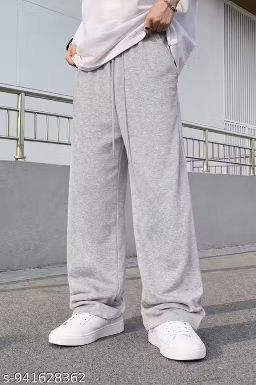 Relaxed Fit Cotton Trousers | Casual Drawstring Lounge Pants/men joggers,cotton joggers,casual wear joggers,trouers