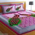 Jaipuri Cotton Double Bed Bedsheet Combo Of 1 bedsheet With 2 Pillow Cover