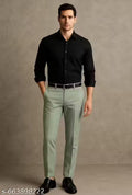 Elegant Men's Olive Green Regular Fit Cotton Blend Ravishing Unique Formal Designer Trouser Pant || Formal trouse|| Mens Trouser||