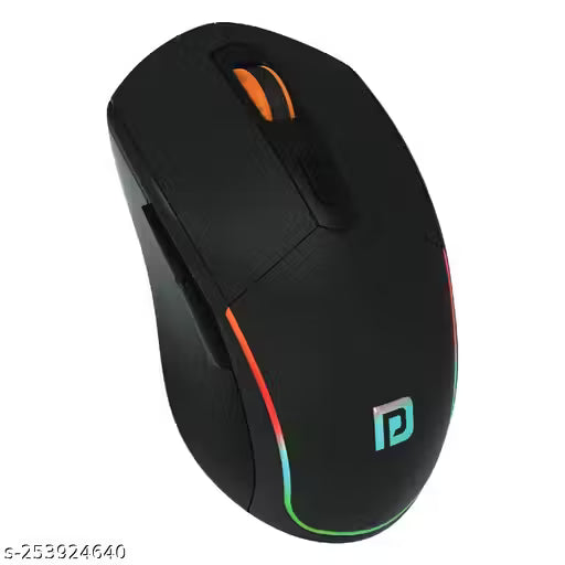 Portronics Toad One Wireless 2.4GHz & Bluetooth Connectivity Optical Mouse with 7 Colors RGB Lights, Upto 9 Days Battery Life(Black) (POR-1682)