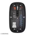Wireless Mouse with USB Receiver & Bluetooth | Dual Mode Optical Mouse with DPI Adjustment | Silent Click, Transparent Design