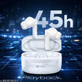 ONBIZ Stylish & Prmium True Wireless Earbuds, Bluetooth 5.4, 45 Hour Playback, 10mm Drivers, Type-C Charging, White