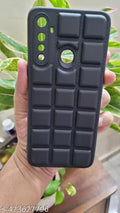 SROCK Realme 5, 5i, 5s, Narzo 10, 10A Back Case Cover Chocolate Design | Designer | Shock Proof | Camera Protection- Black