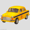 SufyQuens® Die Cast Kolkata Yellow Taxi Car 1.33 scale Back Pull Car Taxi