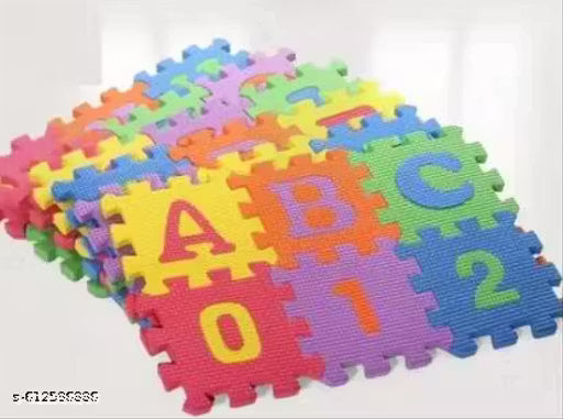 Awesome Play 36 Pieces Mini ABCD Alphabet Blocks Puzzle Foam Mat for Kids,