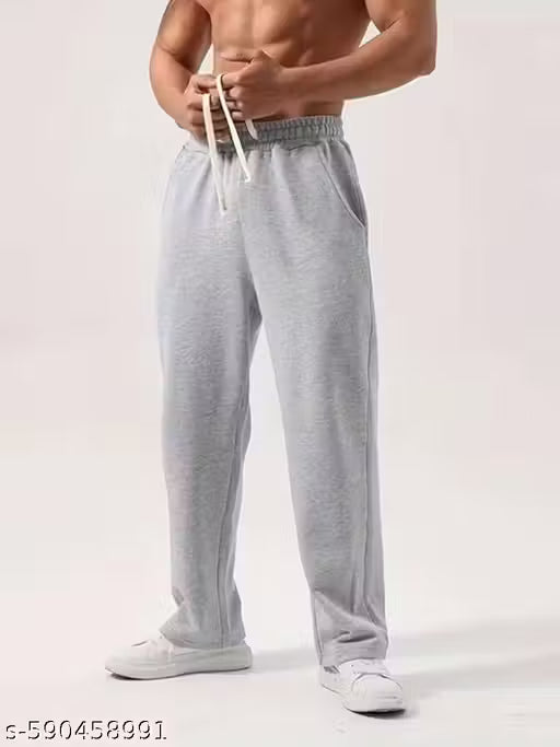Relaxed Fit Cotton Trousers | Casual Drawstring Lounge Pants/men joggers,cotton joggers,casual wear joggers,