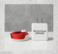 65 Watt 6A Super Fast Mobile Charger for Mobile with Detachable Red & White Cable (White, Cable Included) Supports Supervooc, VOOC, Warp, Dash, SuperDart & Fast Charging