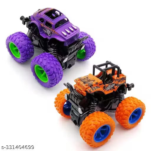 VRUX (PACK OF 2) monster trucks toys for boys, 360 degree rotation