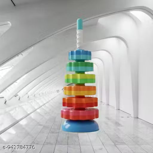 Spinning Stacking Toys | Rainbow Spin Tower for Toddlers | Durable ABS Plastic | Sensory Learning Toy for Autism for Boys & Girls
