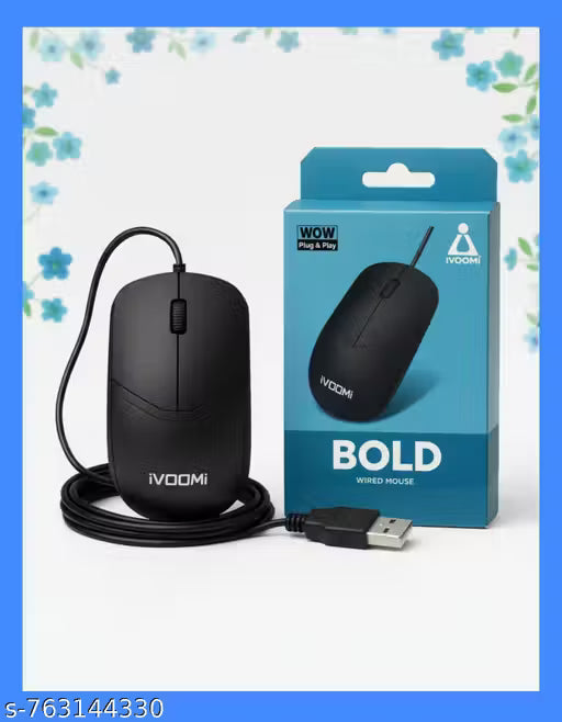 iVOOMi Bold Wired Optical Mouse and 1 Year Warranty