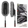 Super Soft Microfiber Car Duster Exterior with Extendable Handle, Car Brush Duster for Car Cleaning Dusting (Grey)