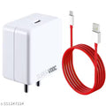 Ultra Fast 65 Watt Type-C Charger Adapter Mobile Charger, Charger for Mobile with Detachable Red & White Cable, 1 Meter Type C Cable