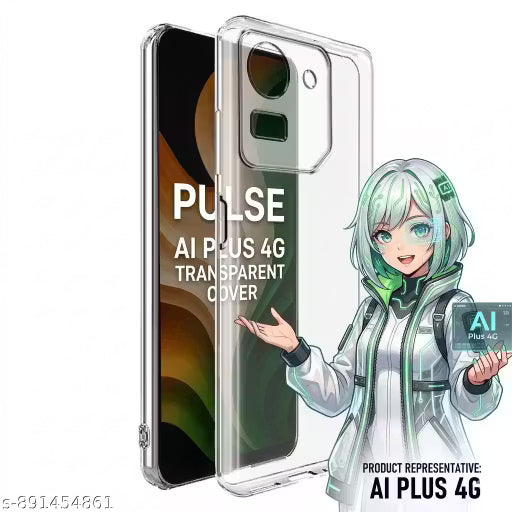 Clear Back Cover Case for Ai Plus Pulse | Raised Bumps for Camera & Screen Protection | Transparent Back Cover Case for Ai Plus Pulse