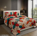 Glace-Cotton Bedsheets For Single/Double Bed With Pillow Cover