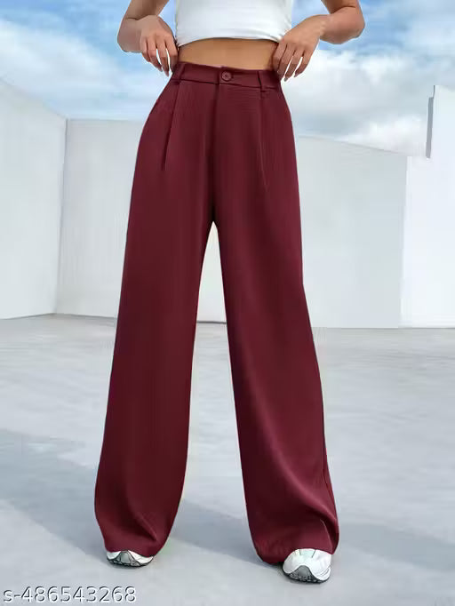 Pretty Designer Women WINE Trousers